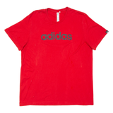 ADIDAS Mens T-Shirt Red M