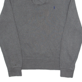 POLO RALPH LAUREN Mens Jumper Grey Roll Neck Tight Knit M