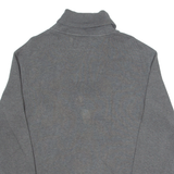 POLO RALPH LAUREN Mens Jumper Grey Roll Neck Tight Knit M