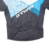 BTWIN Cycling Mens Jersey Blue 1/4 Zip XL