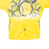 Cycling Mens Jersey Yellow Full Zip 2XL