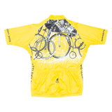Cycling Mens Jersey Yellow Full Zip 2XL