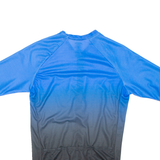 TAYMORY Cycling Mens Jersey Blue 3/4 Sleeve Full Zip L