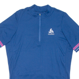 ODLO Cycling Mens Jersey Blue 1/4 Zip M