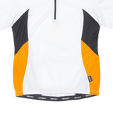 BRUNEX Cycling Mens Jersey White 1/2 Zip L