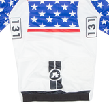 ASSOS Cycling Mens Jersey White USA Full Zip S