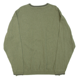 CHAPS Tall Mens Jumper Green V-Neck Tight Knit 2XL