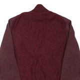CALVIN KLEIN JEANS Mens Heavy Knit Jumper Maroon 1/4 Zip Chunky Knit XL