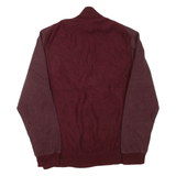 CALVIN KLEIN JEANS Mens Heavy Knit Jumper Maroon 1/4 Zip Chunky Knit XL