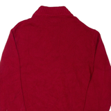 CHAPS Mens Heavy Knit Jumper Red 1/4 Zip Chunky Knit L