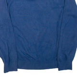 TOMMY HILFIGER Mens Jumper Blue V-Neck Tight Knit L