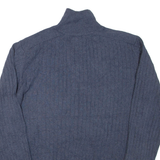 CALVIN KLEIN JEANS Mens Jumper Blue 1/4 Zip Chunky Knit M
