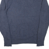 CALVIN KLEIN JEANS Mens Jumper Blue 1/4 Zip Chunky Knit M