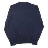 NAUTICA Navtech Mens Jumper Blue V-Neck Tight Knit M