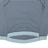 TOMMY HILFIGER Womens Patterned Jumper Blue Striped Tight Knit XL