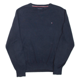 TOMMY HILFIGER Mens Jumper Blue Tight Knit M