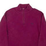 CHAPS Mens Jumper Purple 1/4 Zip Tight Knit L