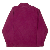 CHAPS Mens Jumper Purple 1/4 Zip Tight Knit L