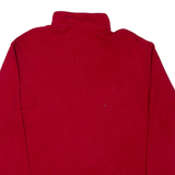 CHAPS Mens Jumper Red 1/4 Zip Tight Knit 2XL