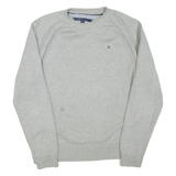 TOMMY HILFIGER Mens Jumper Grey Tight Knit L