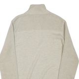 NAUTICA Mens Jumper Grey 1/4 Zip Tight Knit M