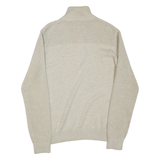 NAUTICA Mens Jumper Grey 1/4 Zip Tight Knit M