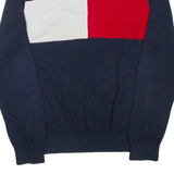 TOMMY HILFIGER Mens Jumper Blue Tight Knit M