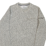 TOMMY HILFIGER Womens Heavy Knit Jumper Grey Chunky Knit M