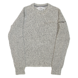TOMMY HILFIGER Womens Heavy Knit Jumper Grey Chunky Knit M