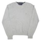 TOMMY HILFIGER Mens Jumper Grey Tight Knit L
