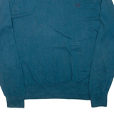 CHAPS Mens Jumper Blue V-Neck Tight Knit XL