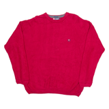 CHAPS RALPH LAUREN Mens Jumper Red Herringbone Tight Knit L