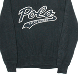 POLO RALPH LAUREN Mens Jumper Black 1/4 Zip Tight Knit M