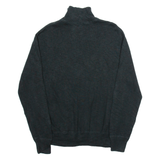 POLO RALPH LAUREN Mens Jumper Black 1/4 Zip Tight Knit M