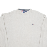 CHAPS RALPH LAUREN Mens Jumper Grey Herringbone Tight Knit XL