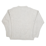 CHAPS RALPH LAUREN Mens Jumper Grey Herringbone Tight Knit XL