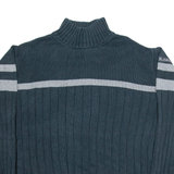 NAUTICA Mens Heavy Knit Jumper Green Tight Knit 2XL