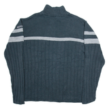 NAUTICA Mens Heavy Knit Jumper Green Tight Knit 2XL