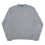 TOMMY HILFIGER Mens Jumper Grey Tight Knit L