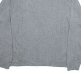 TOMMY HILFIGER Mens Jumper Grey Tight Knit L