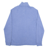 POLO RALPH LAUREN Mens Jumper Blue 1/4 Zip Tight Knit L