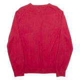 TOMMY HILFIGER Mens Jumper Red Tight Knit L