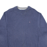 TOMMY HILFIGER Mens Jumper Blue Tight Knit M