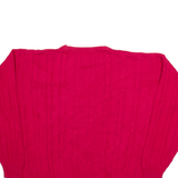 NAUTICA Mens Jumper Red Cable Knit L