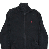 RALPH LAUREN Mens Jumper Black Tight Knit S