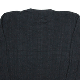 NAUTICA Mens Jumper Black Cable Knit XL