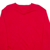 TOMMY HILFIGER Mens Jumper Red V-Neck Tight Knit L