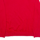 TOMMY HILFIGER Mens Jumper Red V-Neck Tight Knit L