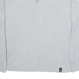 NAUTICA Mens Jumper Grey 1/4 Zip Tight Knit XL