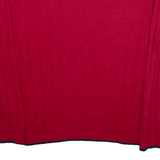 NAUTICA Mens Jumper Red V-Neck Tight Knit XL